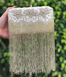 CASA,  DESIGNER BEAD HANGING PARTY CLUTCH BAG FOR WOMEN -JCBHC001