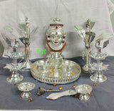VARALAKSHMI POOJA SPECIAL GERMAN SILVER THALI -SNVLPT001A