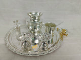 SHUBHAM, GERMAN SILVER THALI SET FOR PUJA-SNPS001A