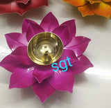 SET OF 6 , BRASS COLORED DIYA FOR DIWALI -SNBCD001