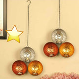 SET OF 2 , T-Light Hanging Holder-SKDTHH001