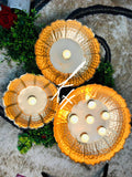 SET OF 3, SUNFLOWER URLI WITH STAND-SKDSU001