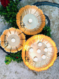 SET OF 3, SUNFLOWER URLI WITH STAND-SKDSU001