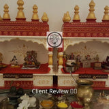 BAGWAN MANDAP IN WOOD WITH RED AND WHITE COLOR COMBINATION FOR PUJA-ANUBRBM001