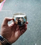 Hammered votives filled with wax for Diwali Decoration-PANIPSV001