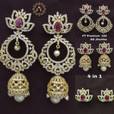 4  in 1, EARRING WHICH CAN BE USED IN 4 STYLES FOR WOMEN -SRISAI001SE