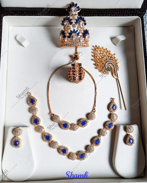 SHAMLI presents most demanding Shyam Colour full American Diamond Jewellery  Set for Laddu Gopal-POSHLGJSC001