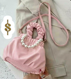 PEARL LOVE , STYLISH SLING BAG WITH PEARL HANDLE-JCPS001