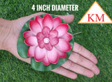 SET OF 6 , WATER SENSOR LOTUS DIYAS FOR DIWALI -SKDWSLD001