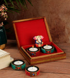 SURBHI , SPECIAL DIWALI GIFT BOX WITH LORD GANESHA AND HANDMADE CHANDLES-SKDGBC001