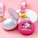 SET OF 6 , UNICORN KEY CHAIN WITH MIRROR-ANKITUKC001