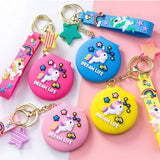 SET OF 6 , UNICORN KEY CHAIN WITH MIRROR-ANKITUKC001