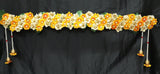 SPRING FLOWERS ,YELLOW FLORAL BANDANWAR / DOOR DECORATION -SKDYFB001