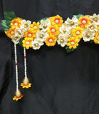 SPRING FLOWERS ,YELLOW FLORAL BANDANWAR / DOOR DECORATION -SKDYFB001