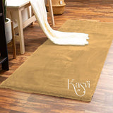 LIGHT BROWN COLOR SANTUSHTI BEDSIDE RUNNER-ANUBBSR001LB