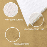 LIGHT BROWN COLOR SANTUSHTI BEDSIDE RUNNER-ANUBBSR001LB