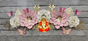 BEAUTY OF PINK, METAL PINK FLORAL WALL DECOR -ANUBPWD001A