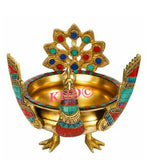 KHD ,Peacock Urli in Stone Work-ANUBPCU001