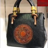 VINTAGE LEATHER HANDBAG FOR WOMEN -JCLB001