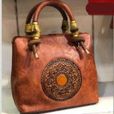 VINTAGE LEATHER HANDBAG FOR WOMEN -JCLB001