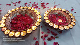 TRADITIONAL MIRROR MOSAIC WORK URLI SET OF 2, FOR DIWALI DECORATION-PANIPMMU001