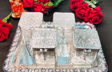SHUBANGI , German silver Big Size Box/Dibbie with Tray Set-RAJGSB001