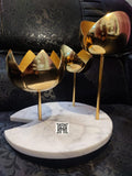 Lotus Marble Gold Plated Platter -ANKILP001