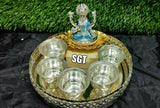 CLASSIC GERMAN SILVER LAKSHMI PUJA THALI SET -SNLPTS001