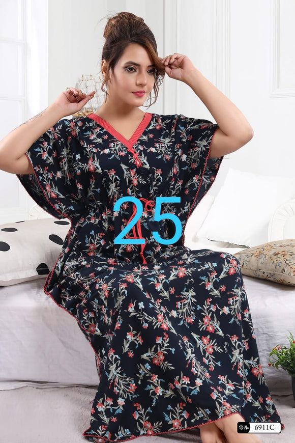 Reyon Twisted Kaftan With Digital Prints Soft Feel Fabric-LYFSRK001