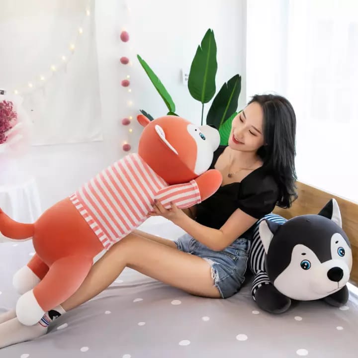 Husky dog plush toy down cotton papa dog pillow birthday gift rag doll  pillows Plush toys, gifts-SARAHUSK001