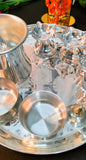 SURABHI GERMAN SILVER POOJA THALI SET -SKDPTS001S