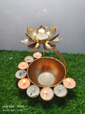 9 Tea -light lotus bowl urli with lotus flower on top -PRACHILBU001
