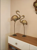 METAL FLAMINGO TABLE DECOR  AND TEA LIGHT HOLDER-SKDFTLH001