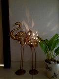 METAL FLAMINGO TABLE DECOR  AND TEA LIGHT HOLDER-SKDFTLH001