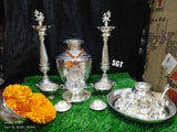 DUSSEHRA FESTIVAL SPECIAL GERMAN SILVER PUJA SET -SNDFPS001