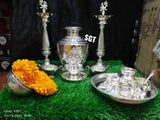 DUSSEHRA FESTIVAL SPECIAL GERMAN SILVER PUJA SET -SNDFPS001