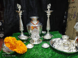 DUSSEHRA FESTIVAL SPECIAL GERMAN SILVER PUJA SET -SNDFPS001