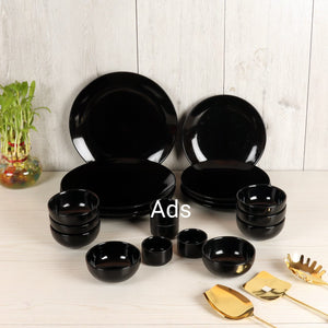 Elegant Black Ceramic Dinner Set of 20 Pcs-SKDBDS001