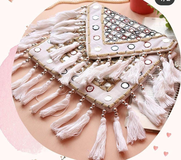 AMANDA, ELEGANT PINK BOHO CLUTCH BAG FOR THE STYLISH CHIC-ANJABBC001P