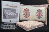 AMBIENCE BY HANDLOOM HUB  KING SIZE COTTON  BEDSHEET SET-PANIPBSS001P