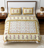 AMBIENCE BY HANDLOOM HUB  KING SIZE COTTON  BEDSHEET SET-PANIPBSS001Y