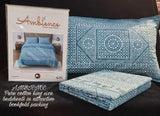 AMBIENCE BY HANDLOOM HUB   KING SIZE COTTON  BEDSHEET SET-PANIPBSS001BL