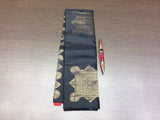 MAYURI , SOFT SILK BLACK KANJIVARAM HANDLOOM SILK SAREE WITH RED TRADITIONAL BORDERS AND BLOUSE-CFR001