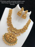 CHANDRAVADANA, PREMIUM MATTE GOLD FINISH LAKSHMI NECKLACE FOR WOMEN -ARTTNW001CV