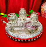 SANGEETH, GERMAN SILVER MUSICAL INSTRUMENTS DESIGN TABLE DECOR -POSHTD001