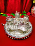 SANGEETH, GERMAN SILVER MUSICAL INSTRUMENTS DESIGN TABLE DECOR -POSHTD001