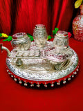 SANGEETH, GERMAN SILVER MUSICAL INSTRUMENTS DESIGN TABLE DECOR -POSHTD001