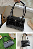 New Fashion Crocodile Pattern PU Leather Female Handbag-FB001HBBL