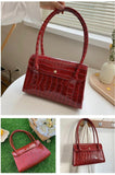 New Fashion Crocodile Pattern PU Leather Female Handbag-FB001HBM