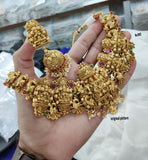 RADHAMOHAN, MATTE GOLD FINISH NECKLACE SET FOR WOMEN -ARTNSW001RM